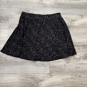 Forever 21 Black Floral‎ Print Mini Skirt, Casual Everyday Fashion, Women's Sz S